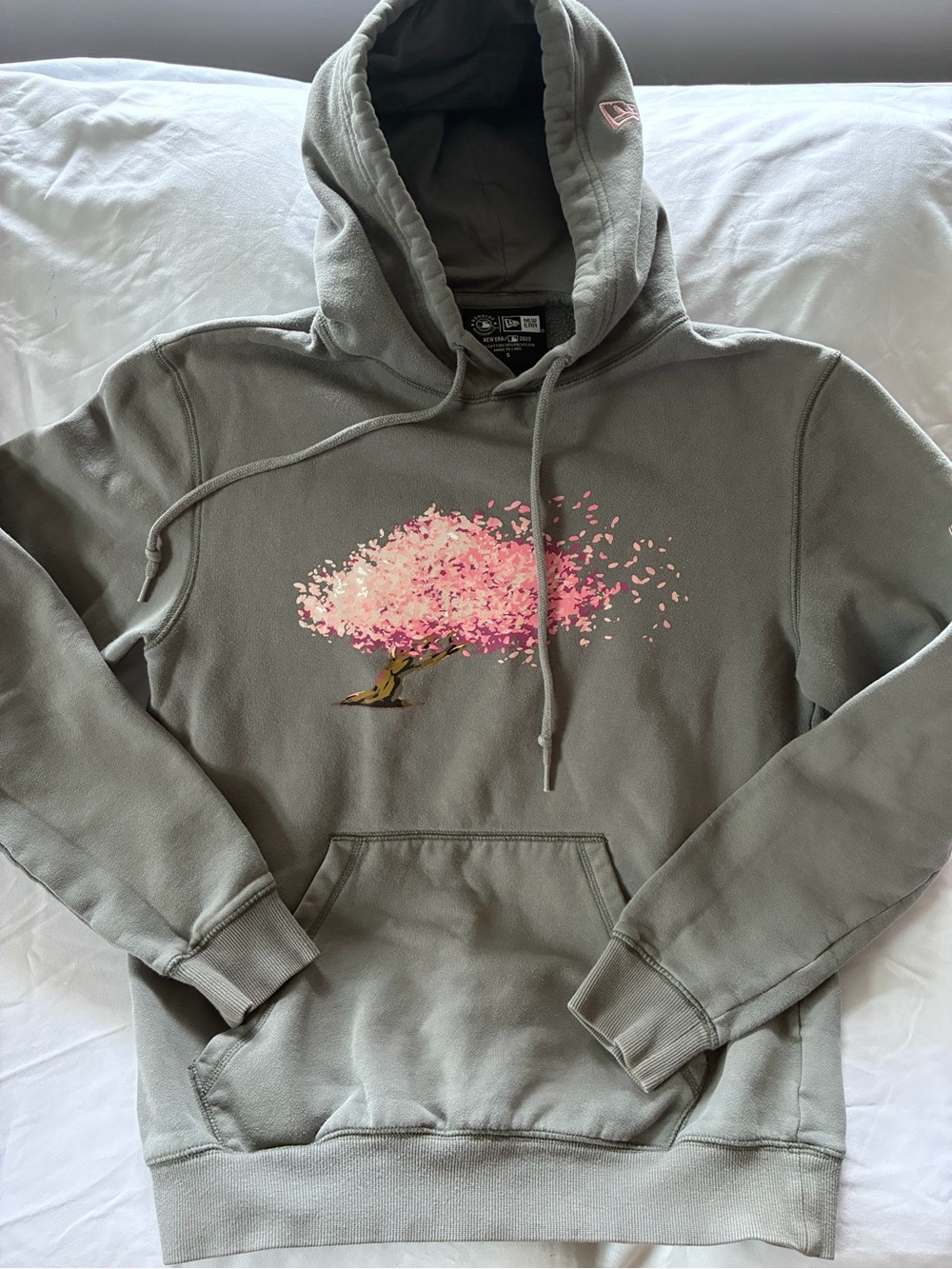 "New Era Washington Nationals City Connect Hoodie Gray Cherry Blossom Small Mint